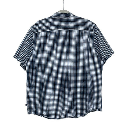 GAP Mens Blue Plaid Short Sleeve Button Down Shirt