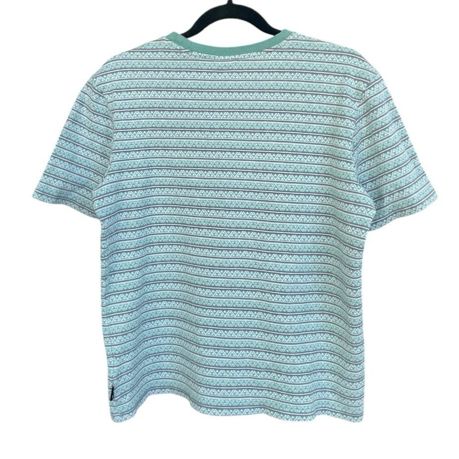 HUF Soft Turquoise Geometric Short Sleeve Top