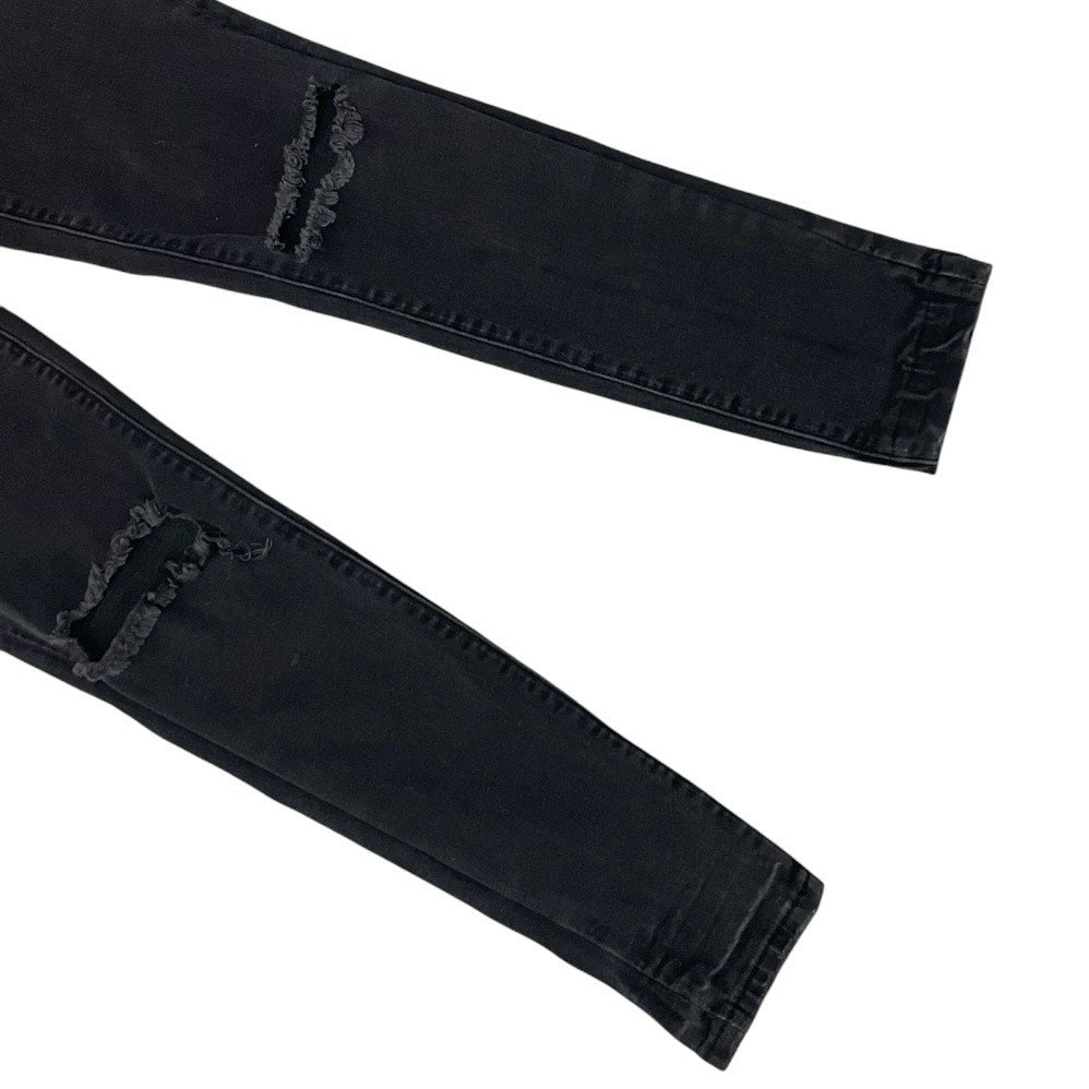 American Eagle Distressed Black Super Stretch Super Hi-Rise Jegging