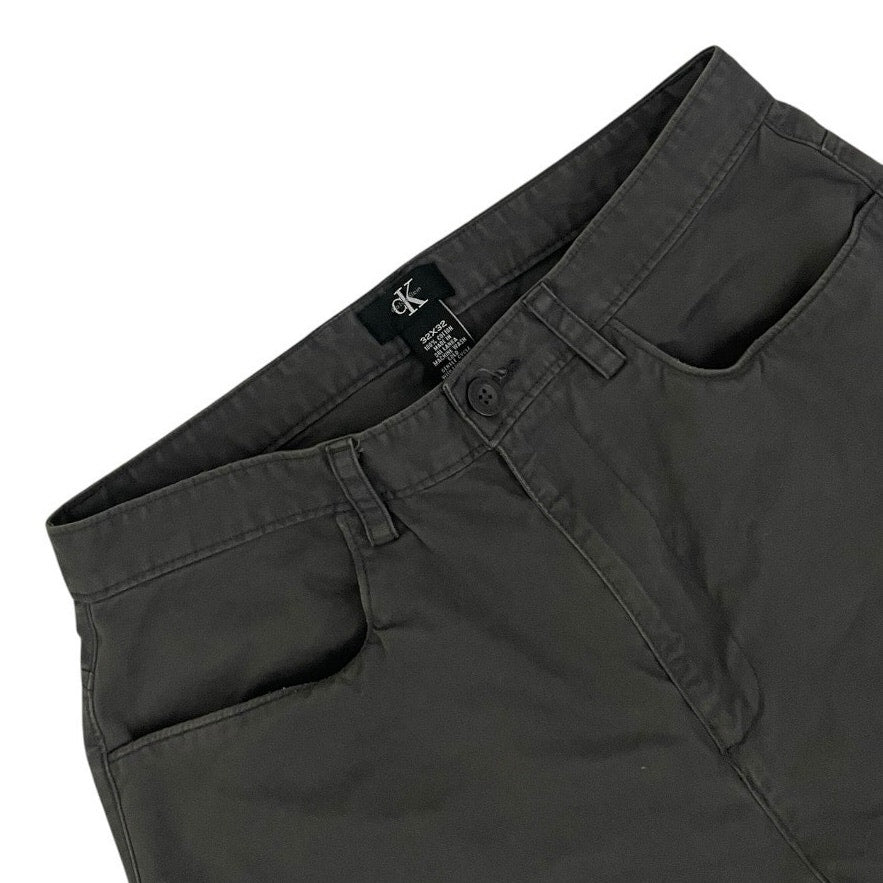 Calvin Klein Mens Grey Straight Leg Pants