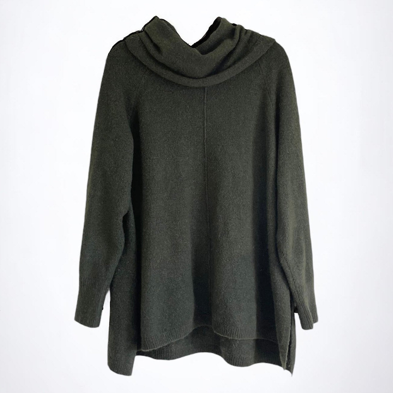 Jessica Simpson Dark Green Knit Cowl Neck Sweater