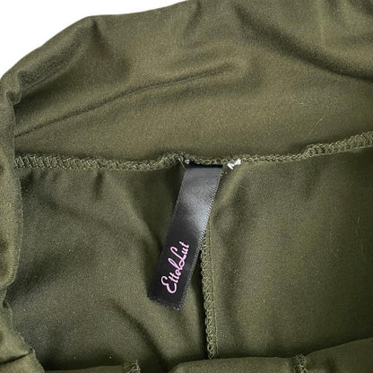 Ette Lut Olive Green Casual Active Lounge Cropped Pants