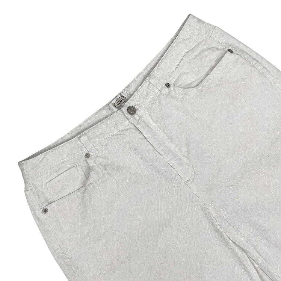 Talbots White Stretch Ankle Cropped Pants