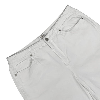 Talbots White Stretch Ankle Cropped Pants