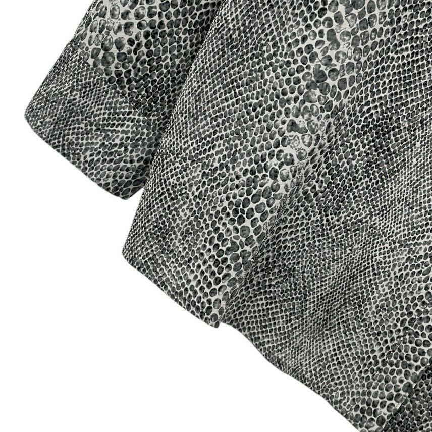 Calvin Klein Grey Snakeskin Button Down Blouse