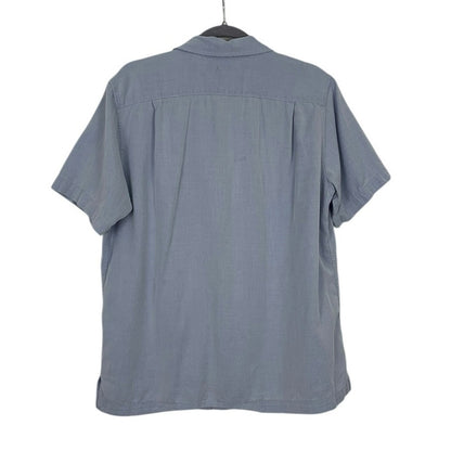 Cremieux Classics Mens Blue Short Sleeve Button Down Shirt