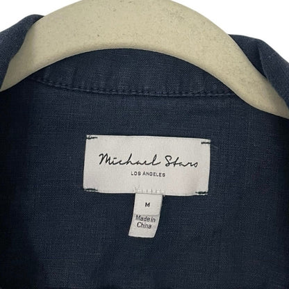 Michael Stars Navy Blue Button Down Lightweight Linen Jacket