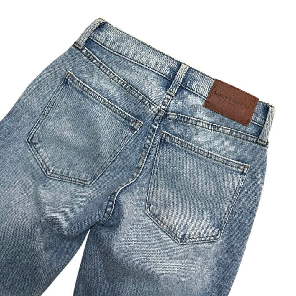 Lucky Brand Ava Mid Rise Crop Mini Bootcut Jeans