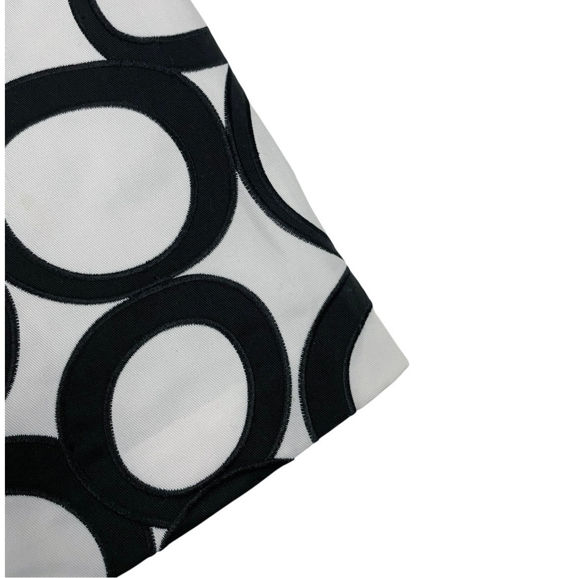 Doncaster Black & White Geometric Circle Print A-Line Skirt