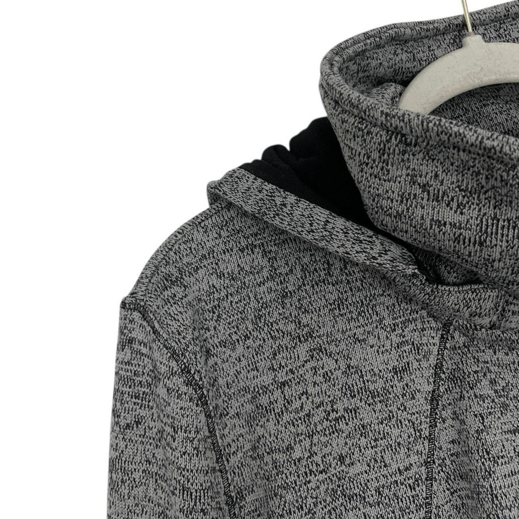 Kenneth Cole Reaction Grey Zip Up Quick Dry Headphone Access Hoodie Sweatshirt