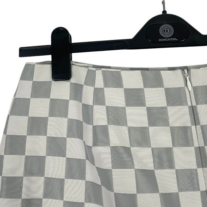 Doncaster Grey and White Checkered Skirt
