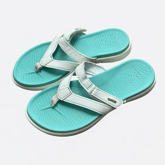 Coface Blue & White Flip Flop Velcro Lightweight Orthotic Sandals