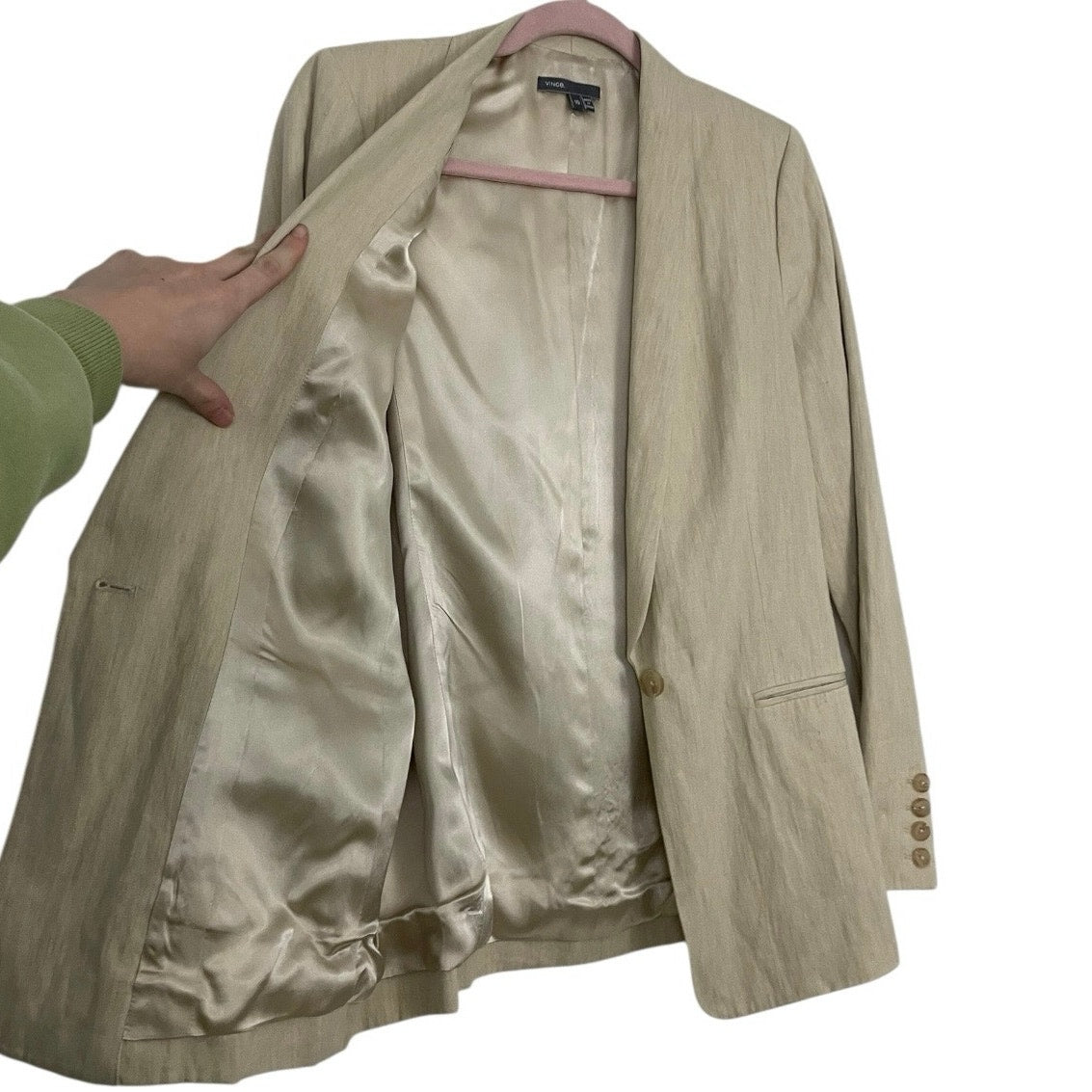 Vince Cream One Button Down Blazer