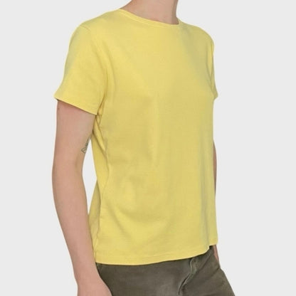 Cherokee Yellow Short Sleeve Cotton Top