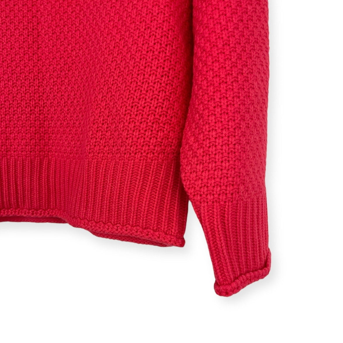 Zesica Bright Pink Knit High Neck Sweater