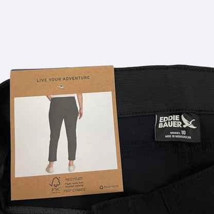 NWT Eddie Bauer Black Horizon Straight Ankle Pant