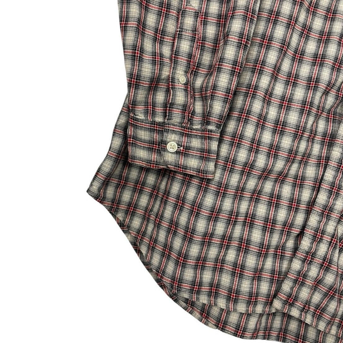 Ralph Lauren Jeans Co. Vintage Mens Red & Grey Plaid Button Down Shirt
