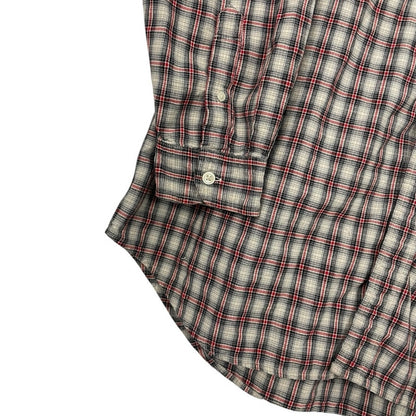 Ralph Lauren Jeans Co. Vintage Mens Red & Grey Plaid Button Down Shirt