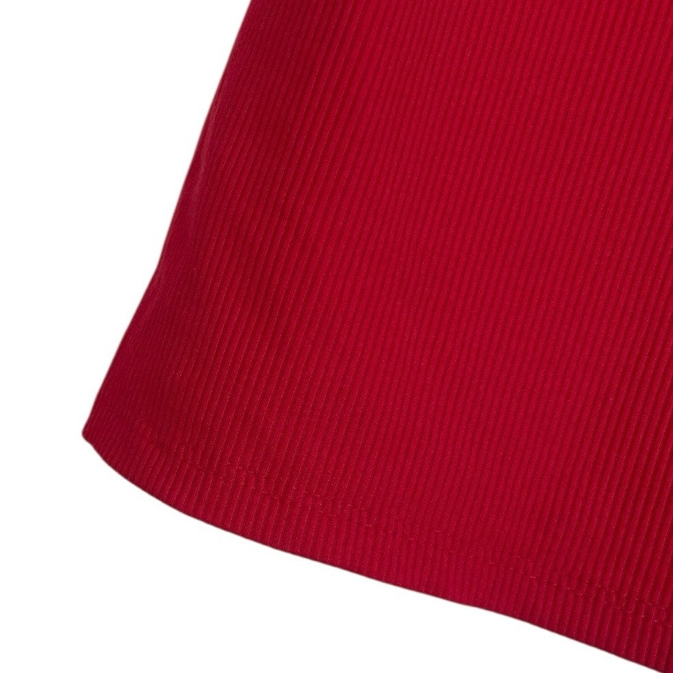 No Boundaries Red Ribbed Tank Top