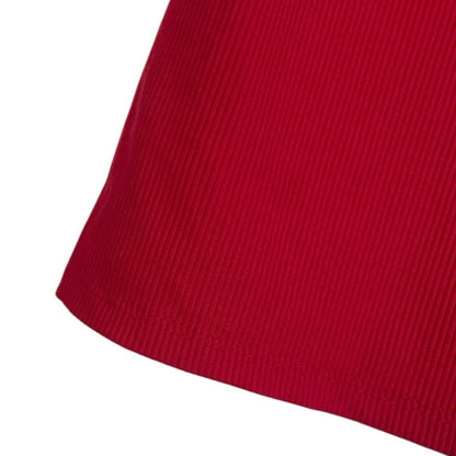 No Boundaries Red Ribbed Tank Top