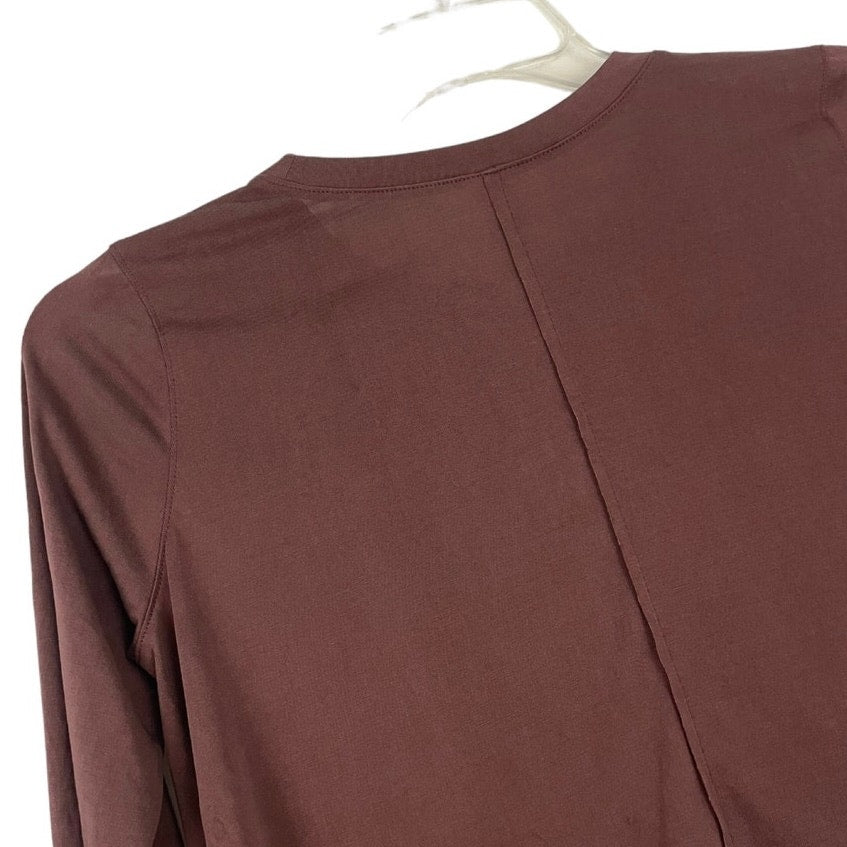 Adidas Soft Brown Long Sleeve Asymmetrical Top