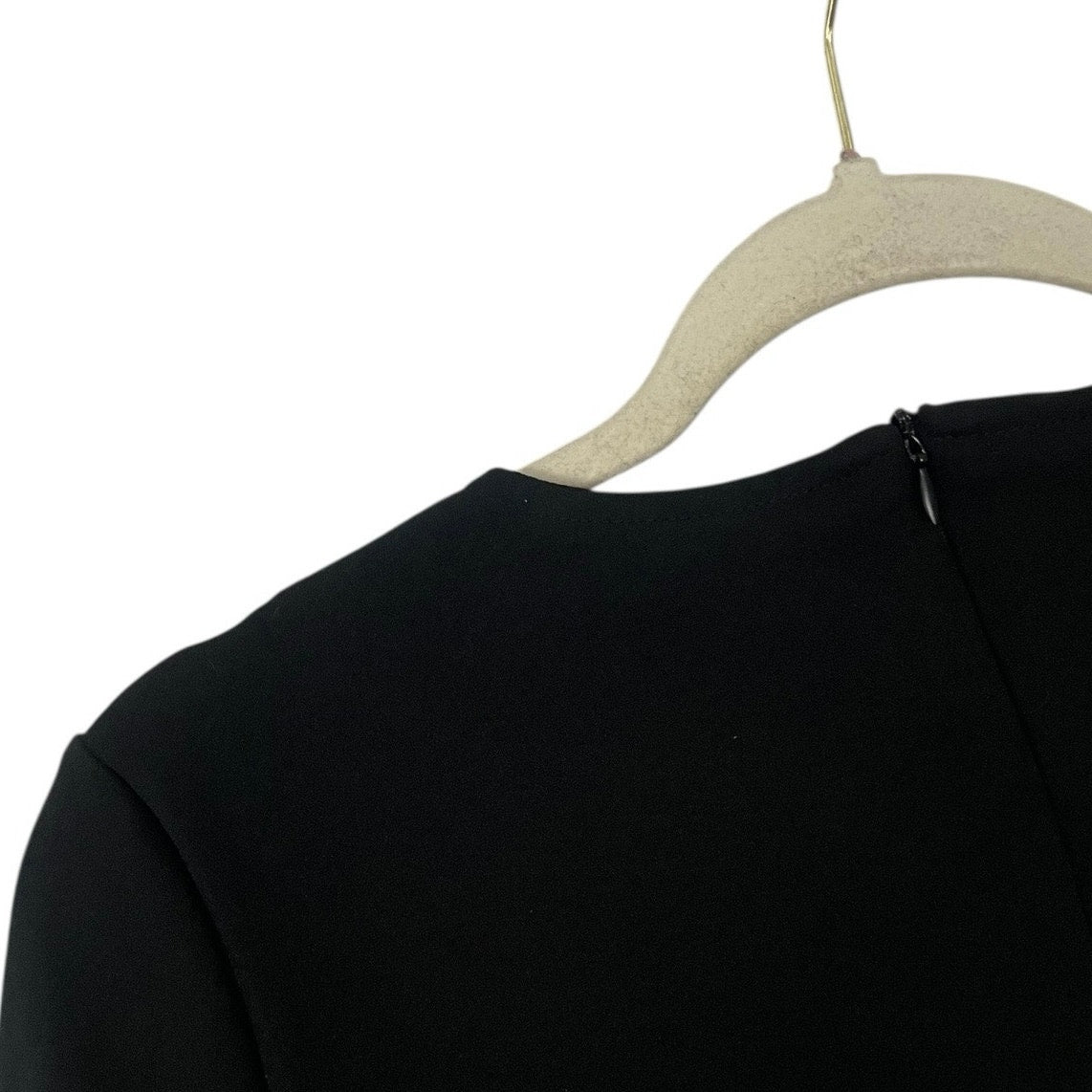 Jusfitsu Black Long Sleeve A-Line Mini Dress