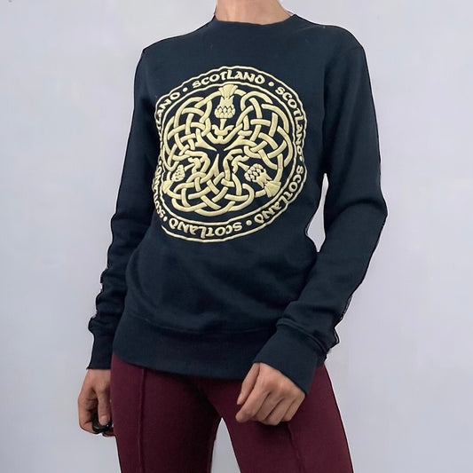 Scotland Collections Edinburgh Navy Blue Graphic Sweatshirt