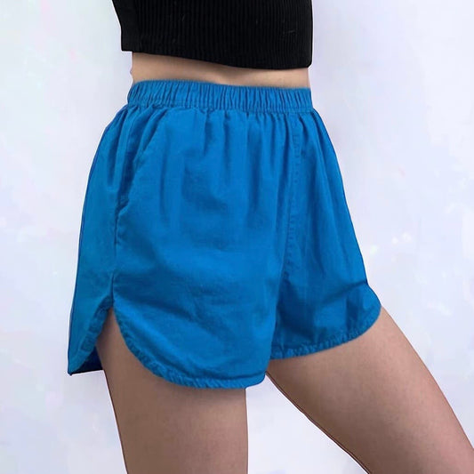 Collusion Bright Blue Casual Mini Shorts