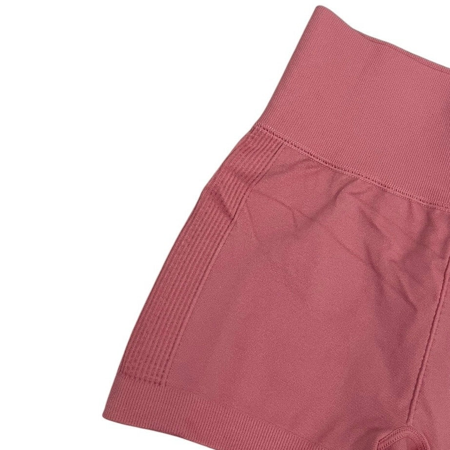 Forever 21 Pink Ribbed Mini Athletic Spandex Shorts