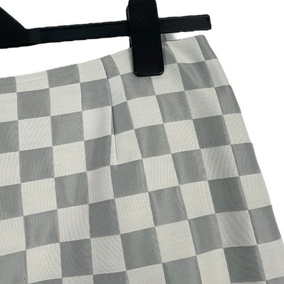 Doncaster Grey and White Checkered Skirt