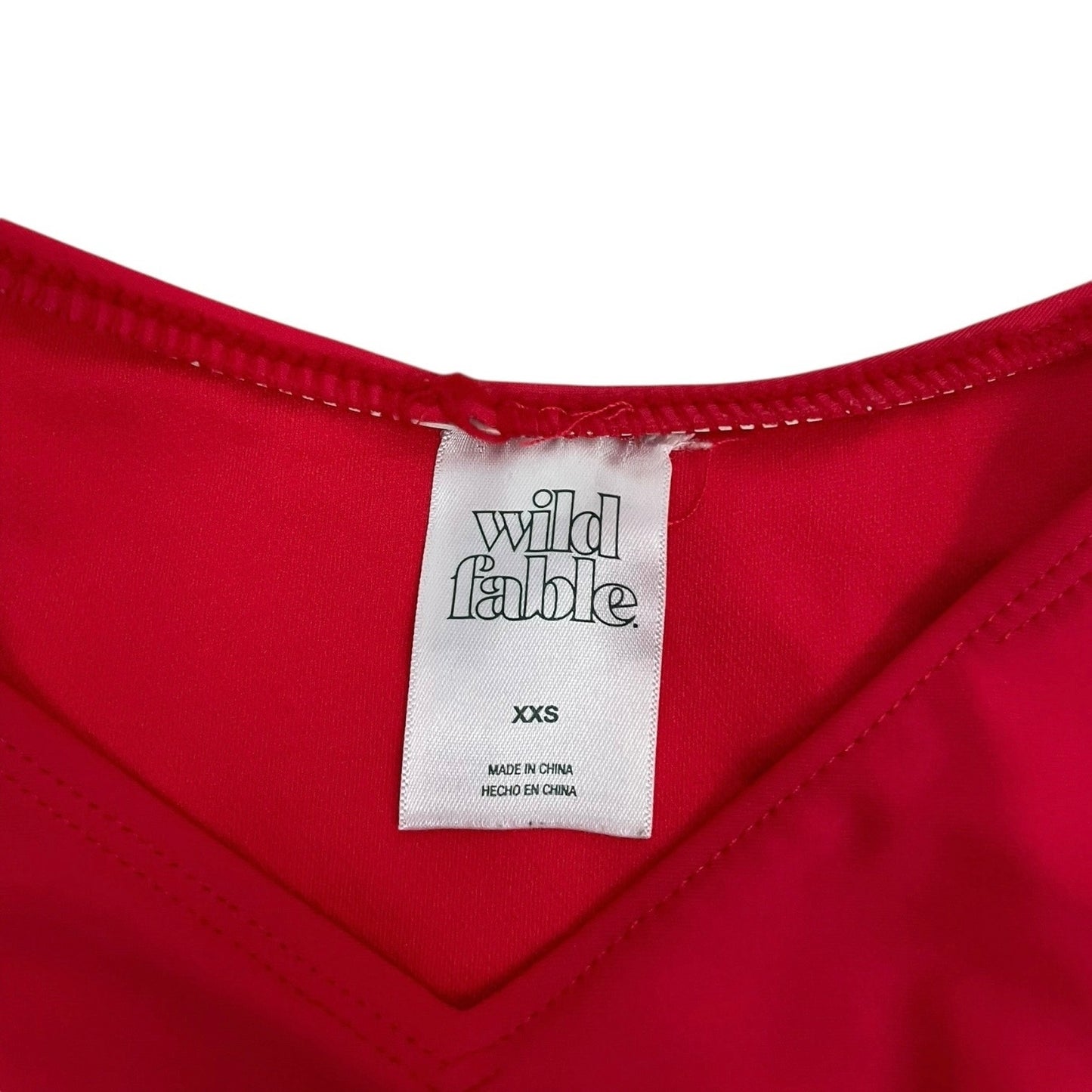 Wild Fable Red Cheeky High Rise V-Cut Bikini Bottoms