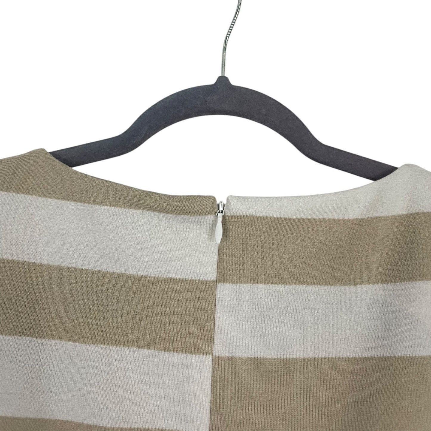 Doncaster Beige and White Striped Bodycon Dress