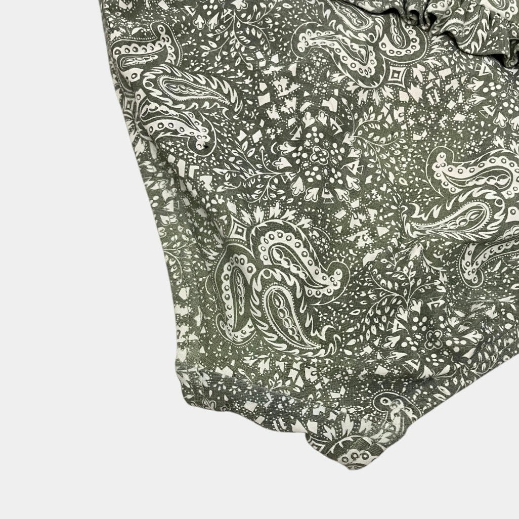 MICHAEL Michael Kors Green Paisley Ruffle Trim Bikini