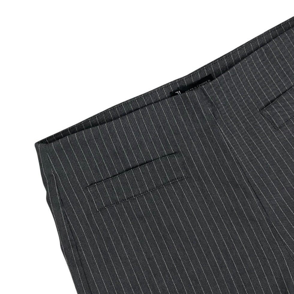 Jules & Leopold Grey Pin Striped Wide Leg Dress Pants