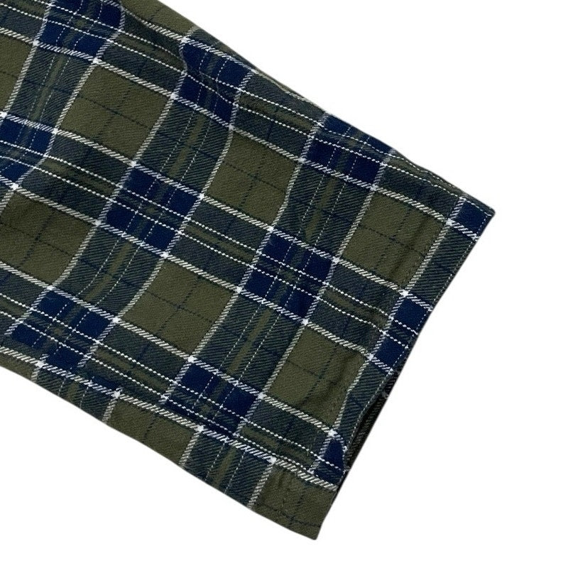 ASOS Green & Navy Blue Plaid High Rise Trousers