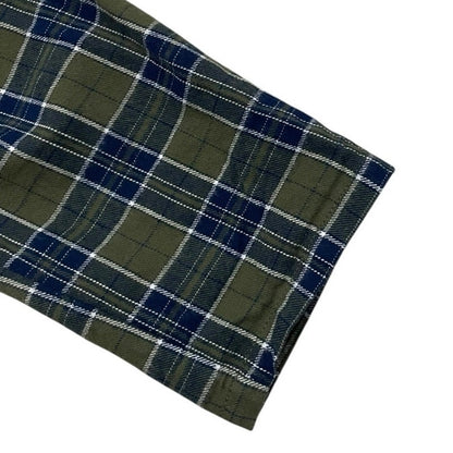 ASOS Green & Navy Blue Plaid High Rise Trousers