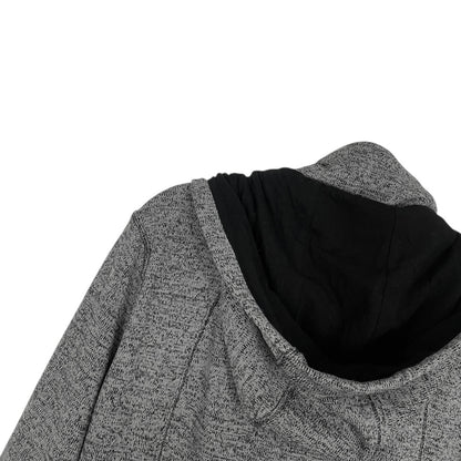 Kenneth Cole Reaction Grey Zip Up Quick Dry Headphone Access Hoodie Sweatshirt