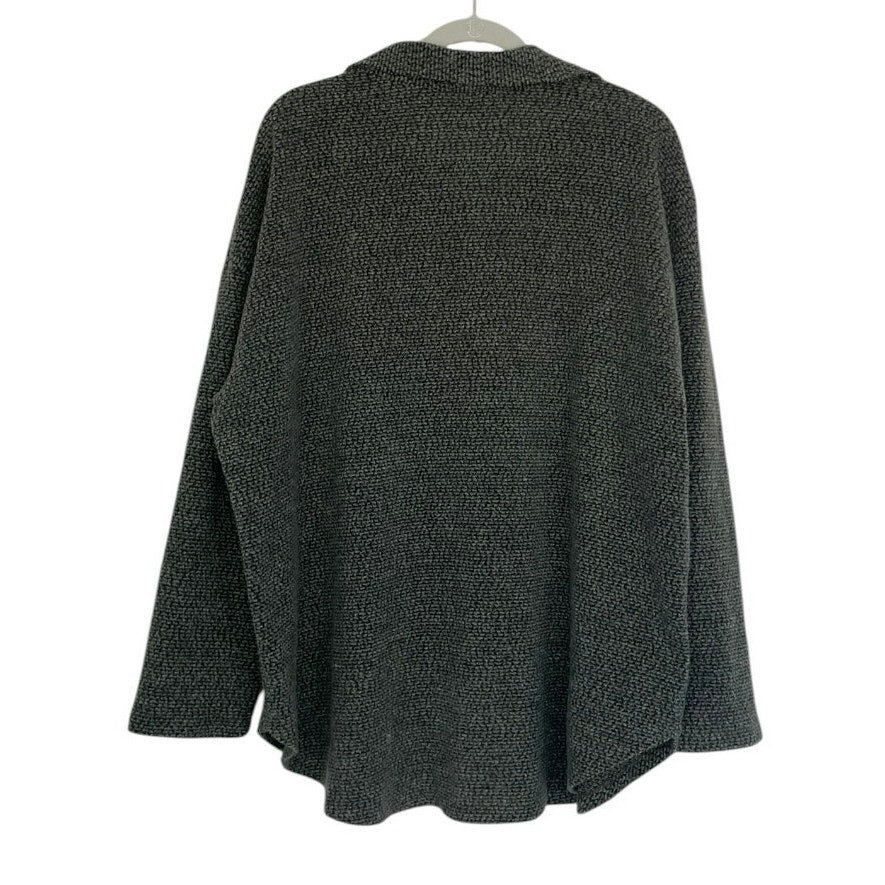 First Love Green Button Down Knit Top
