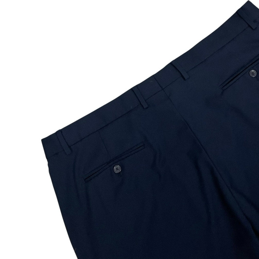 Kilburne & Finch Mens Navy Blue Pleated Straight Leg Dress Pants
