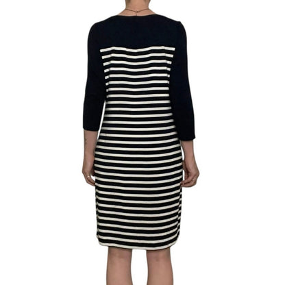 41 Hawthorn Navy Blue & White Striped Cropped Sleeve Dress