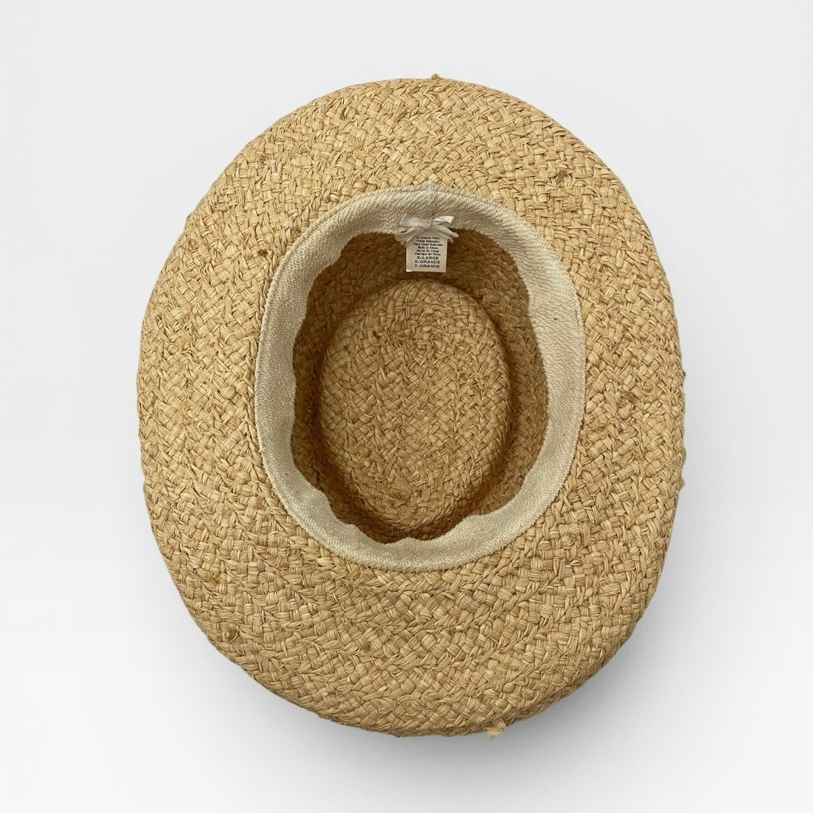 Natural Woven Straw Black Band Boater Wide Brim Sun Hat