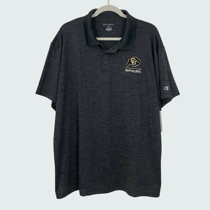NWT Champion Mens Grey Colorado Buffaloes Polo Shirt