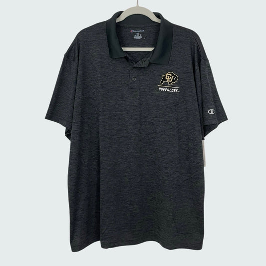 NWT Champion Mens Grey Colorado Buffaloes Polo Shirt
