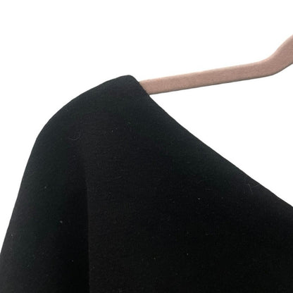 Nasty Gal Black Cropped V-Neck Sweatshirt