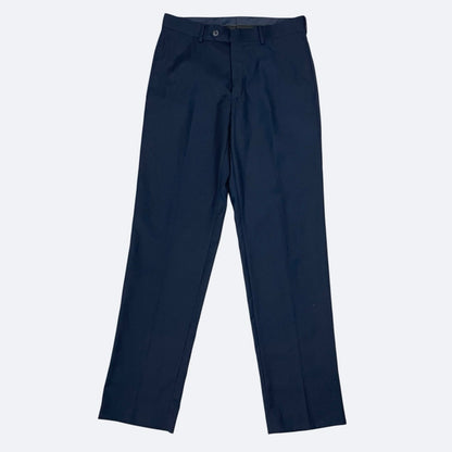 Pronto Uomo Mens Navy Blue Flat Front Dress Pants