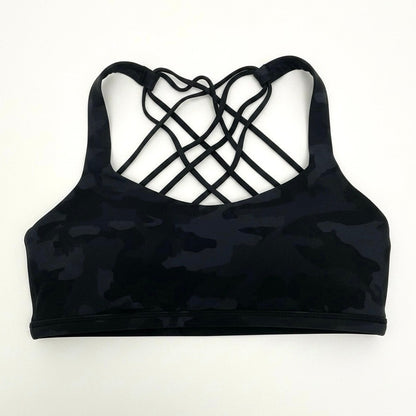 Lululemon Athletica Camouflage Strappy Back Active Sports Bra