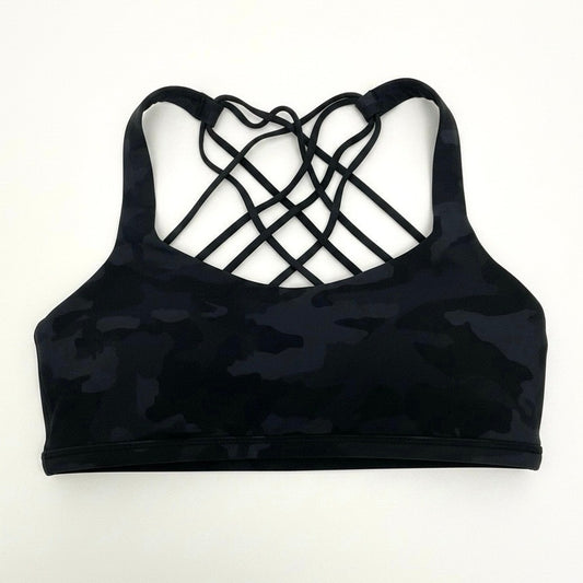 Lululemon Athletica Camouflage Strappy Back Active Sports Bra