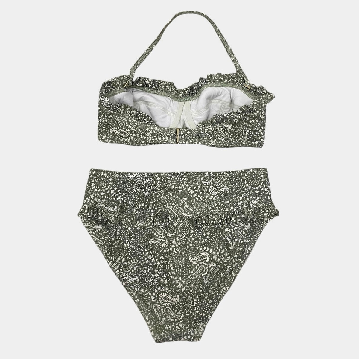 MICHAEL Michael Kors Green Paisley Ruffle Trim Bikini