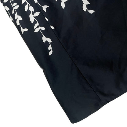 Ann Taylor LOFT Black & White Vine Print Strapless Dress
