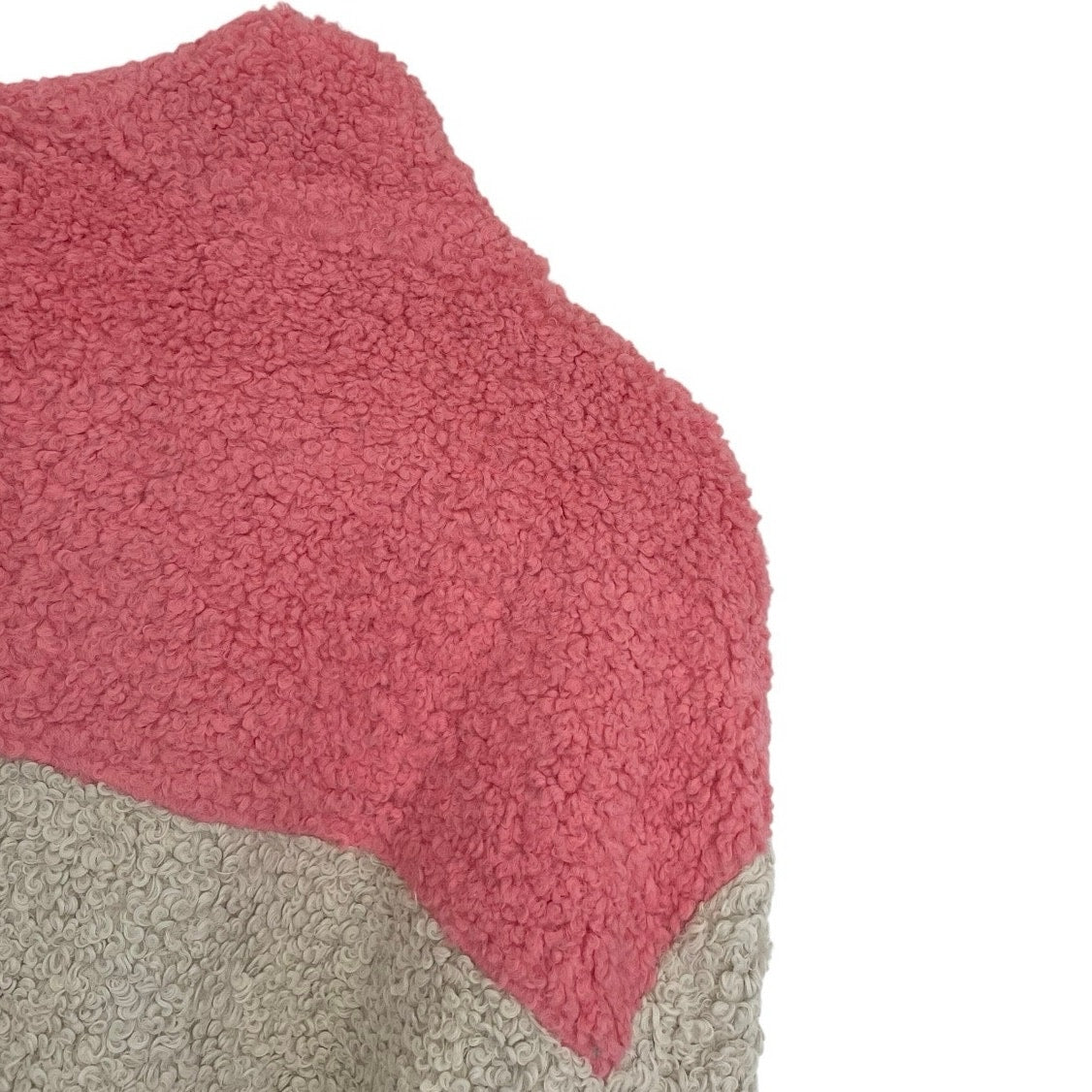 Pink Lily Color Block Sherpa Teddy Fleece Zip Up Jacket